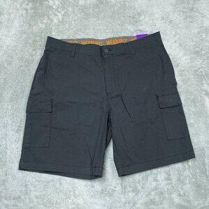 Wearfirst Mens Cargo Shorts Stretch Cotton Nylon Black Size 40 d0087